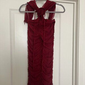 Oh Polly Cut Out Dress with Flower